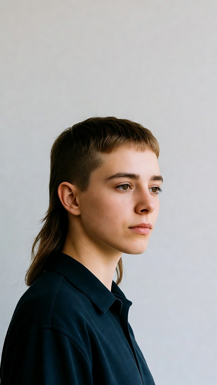 Classic mullet haircut