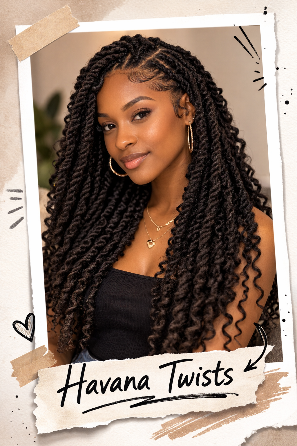 Woman with Havana twists