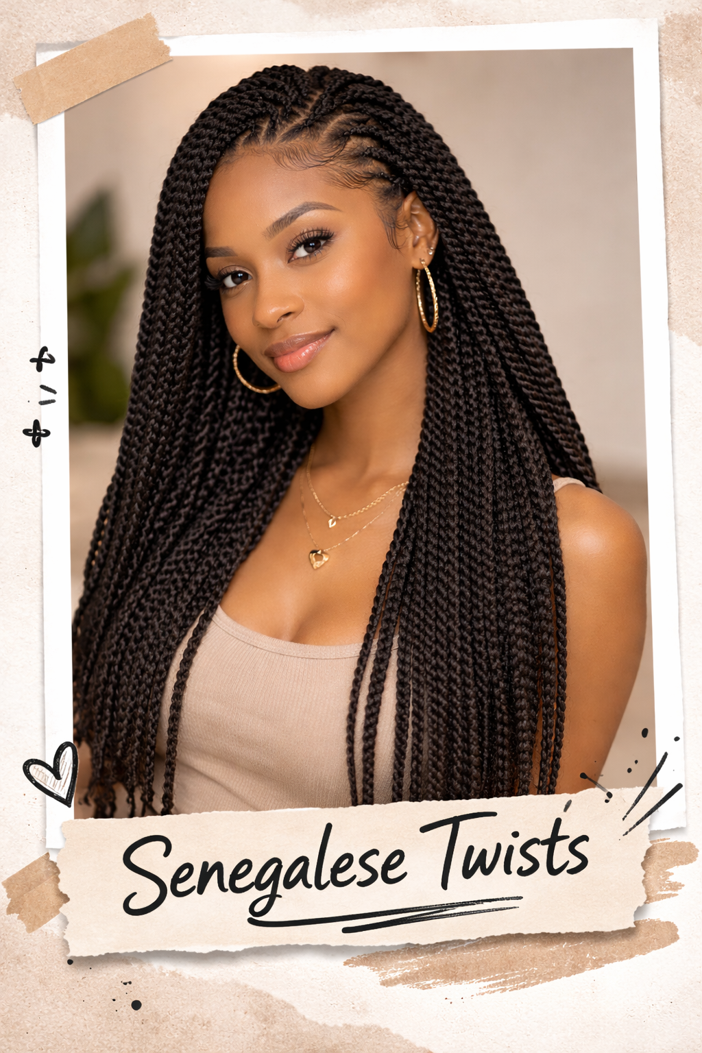 Woman with Senegalese twists